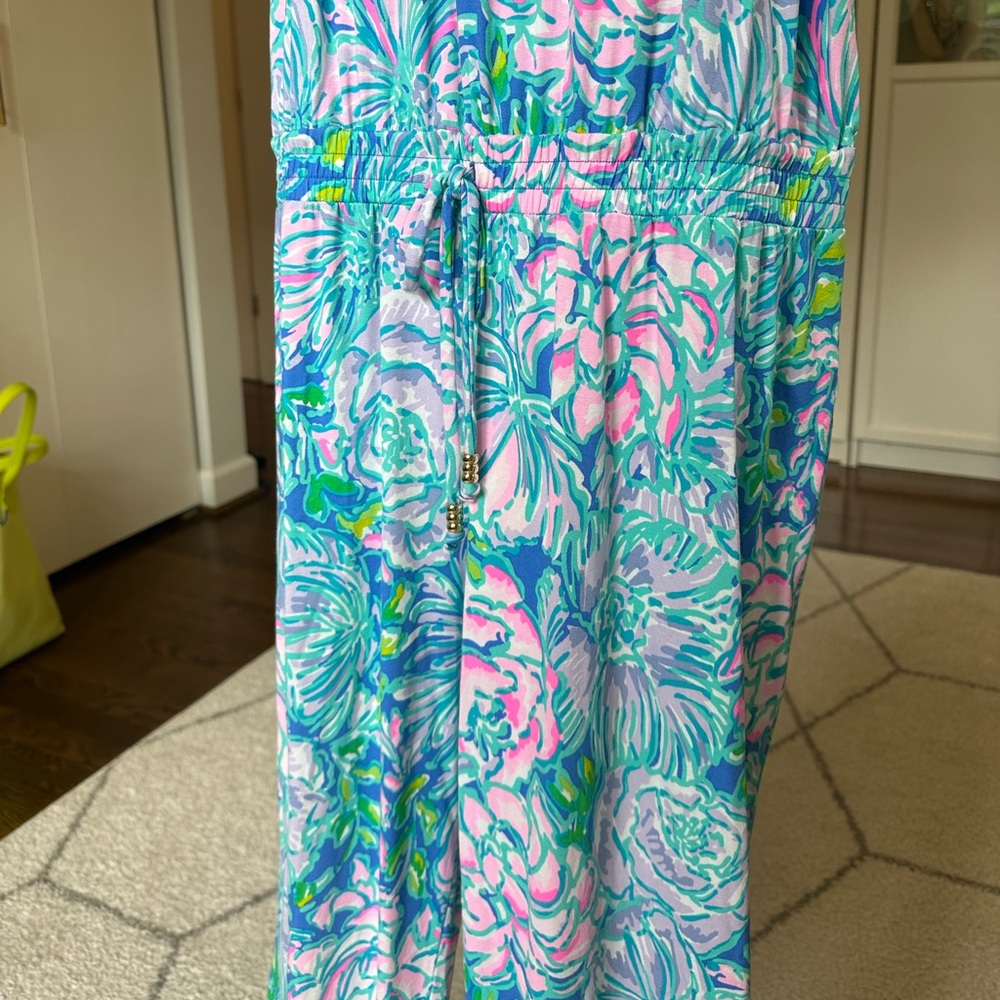 EUC Lilly Pulitzer Paulina Jumpsuit (Multi in Full Bloom) - Picture 4 of 8